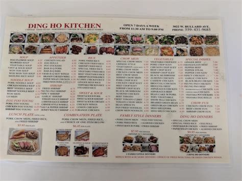 Menu of Ding's Kitchen.
